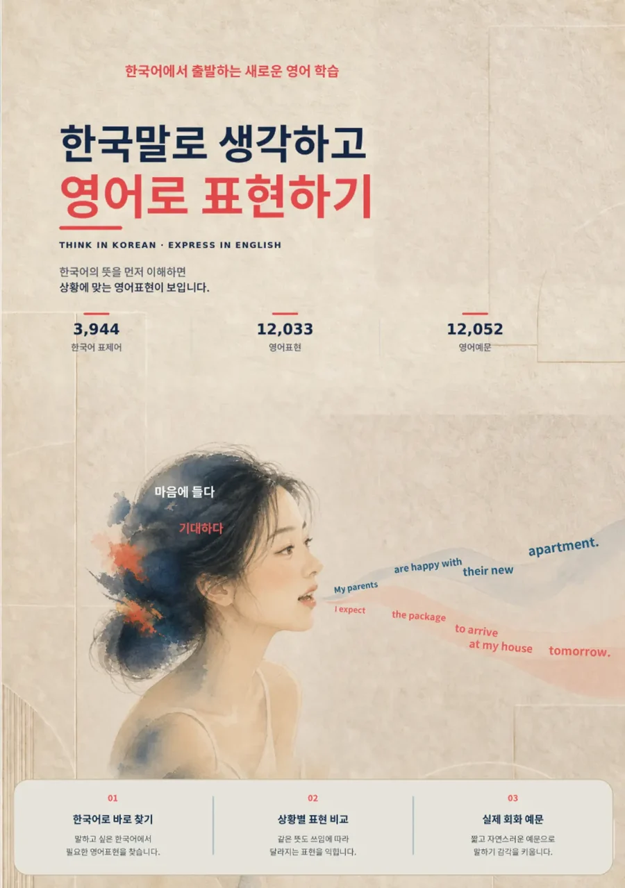 한국말로 생각하고 영어로 표현하기 표지